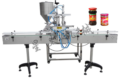 魚子醬灌裝機(jī)_叉燒醬灌裝機(jī)_雙頭自動(dòng)辣椒醬灌裝機(jī)